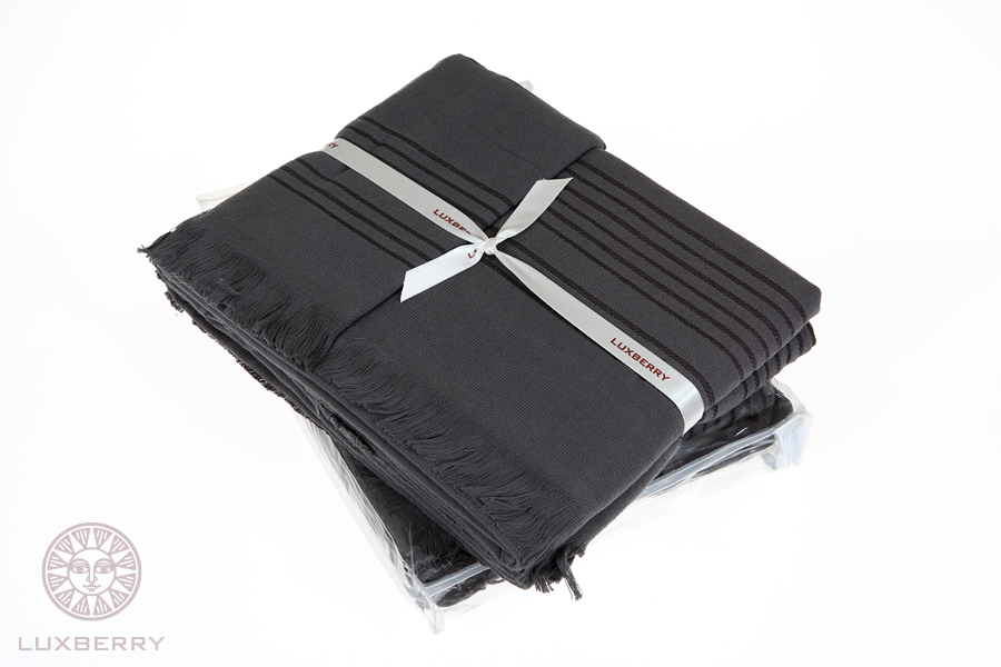 Комплект "Simple" из 3 полотенец, р-р: (30x50,50х100,70х140)см, цвет: антрацит вид 2