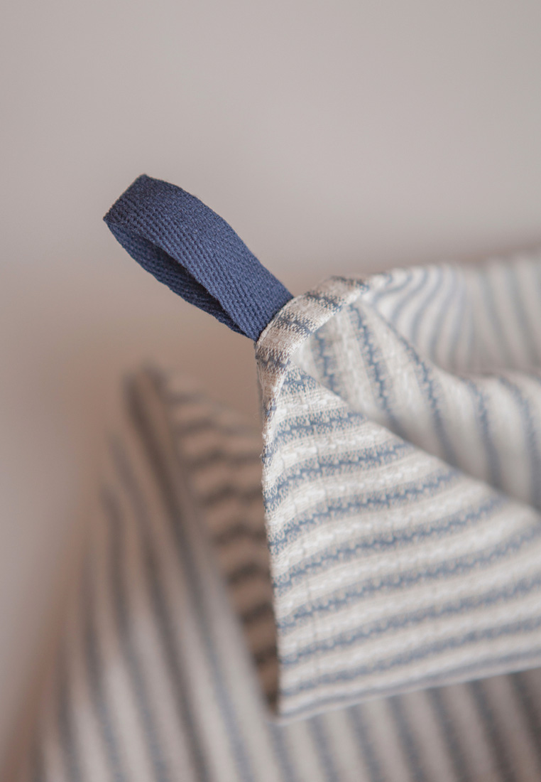 Полотенце "FOODIE KITCHEN TOWEL" , 60% Хлопок, 40 % лён, белый/синий вид 6