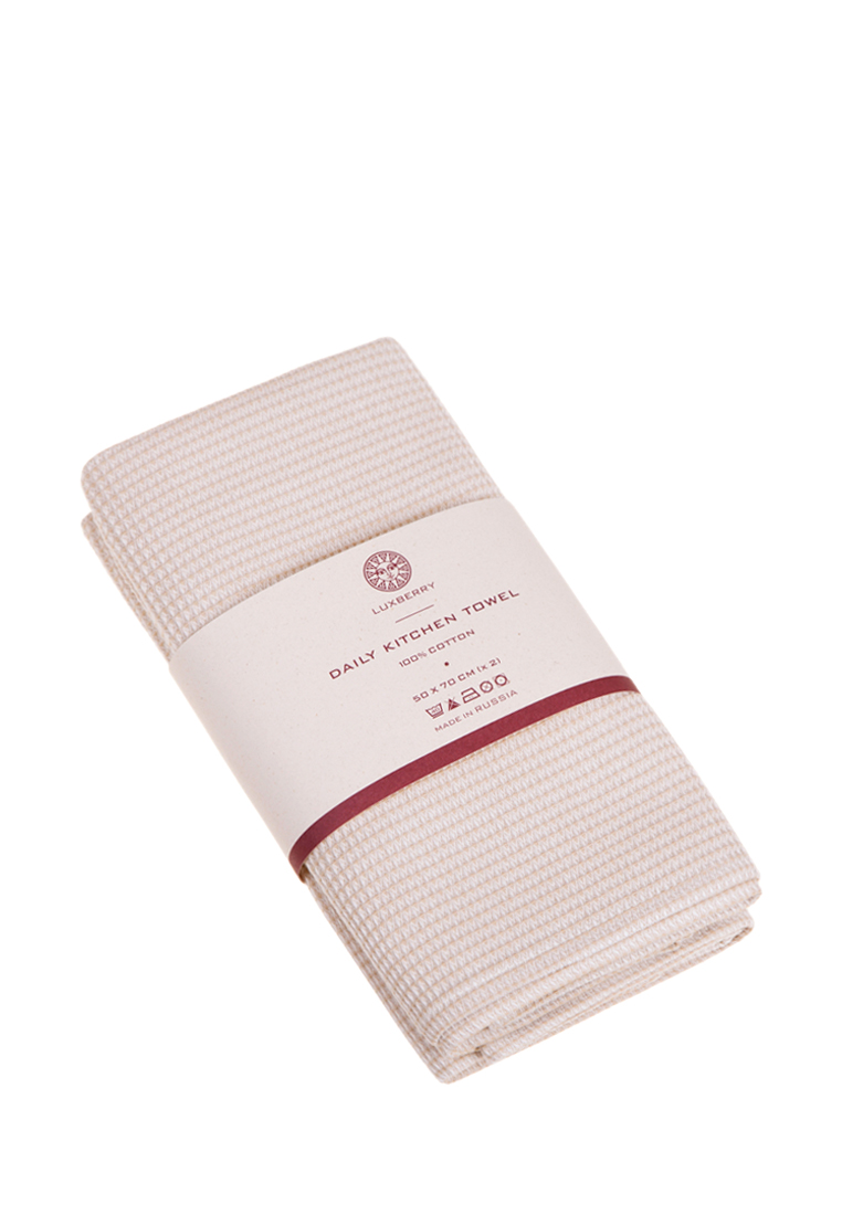 Набор кухонных полотенец "DAILY KITCHEN TOWEL" р-р: 2 х(50x70см), цвет: натуральный вид 5