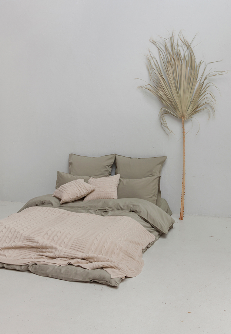 Комплект постельного белья "SOFT SILK SATEEN", хлопок 100% софт сатин, оливковый(s) вид 4