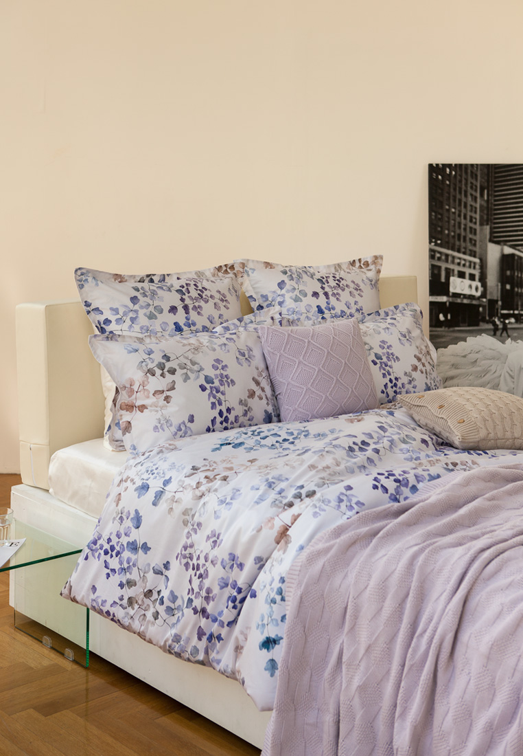 Пододеяльник "VERONA", сатин, экрю/лавандовый вид 2