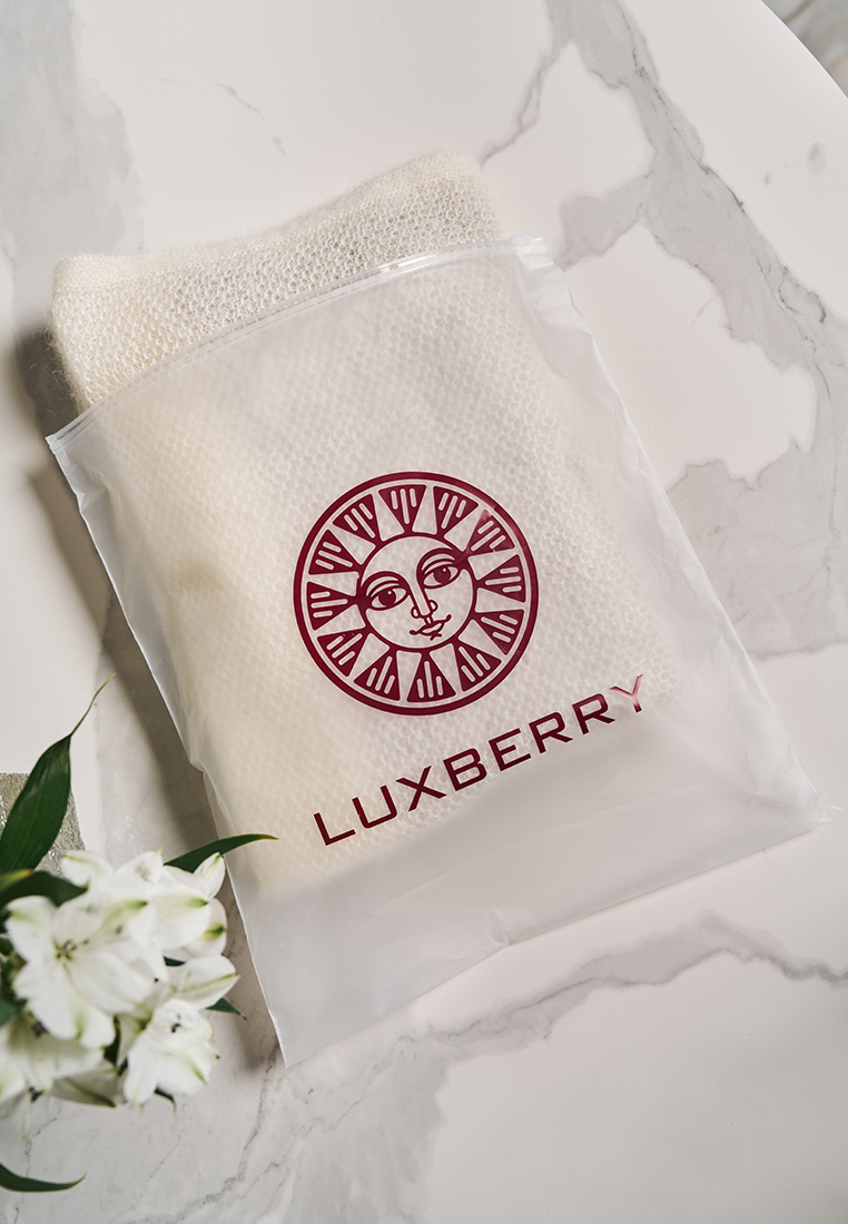 Палантин мохеровый, 65% мохер, 33% полиамид, 2% шерсть, цвет: тауп/экрю вид 4