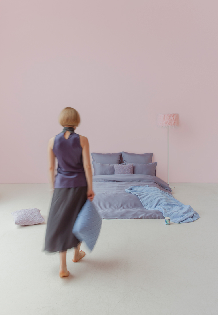 Комплект постельного белья "ТЕНСЕЛЬ", эвкалиптовое волокно, холодная лаванда/лазурный вид 10