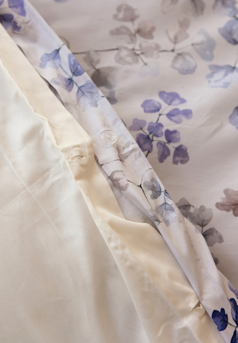 Пододеяльник "VERONA", сатин, экрю/лавандовый вид 3