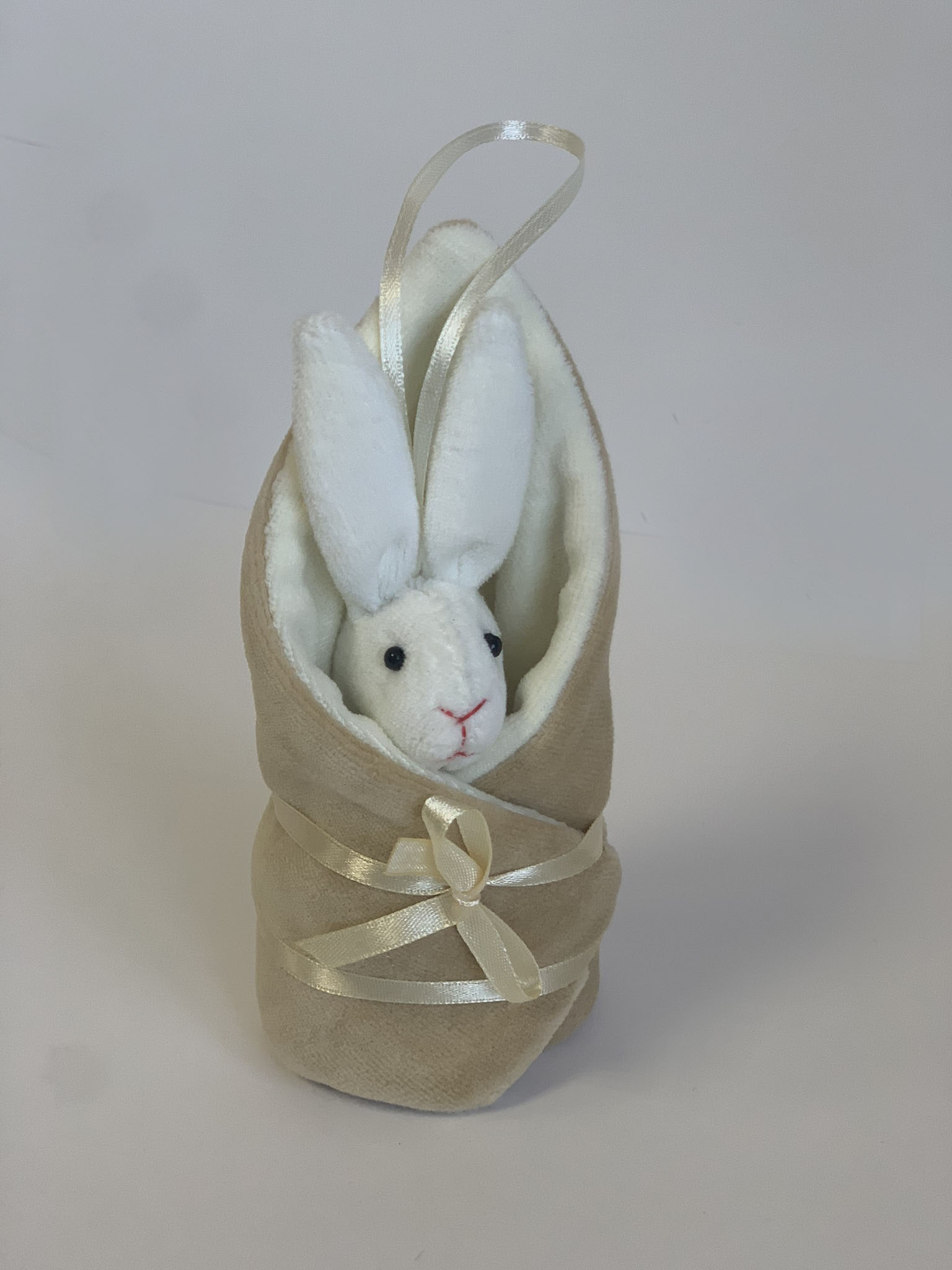 Елочное Украшение Зайчонок Малыш (16*6) Авторская игрушка для интерьера вид 2