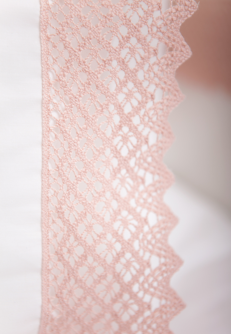 Детское постельное белье "ROSE" р-р: 100x140+40х60+130х75х25, цвет: белый/розовый вид 3