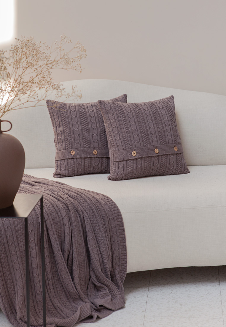 Наволочка "LUX 10", серая замша, Португалия