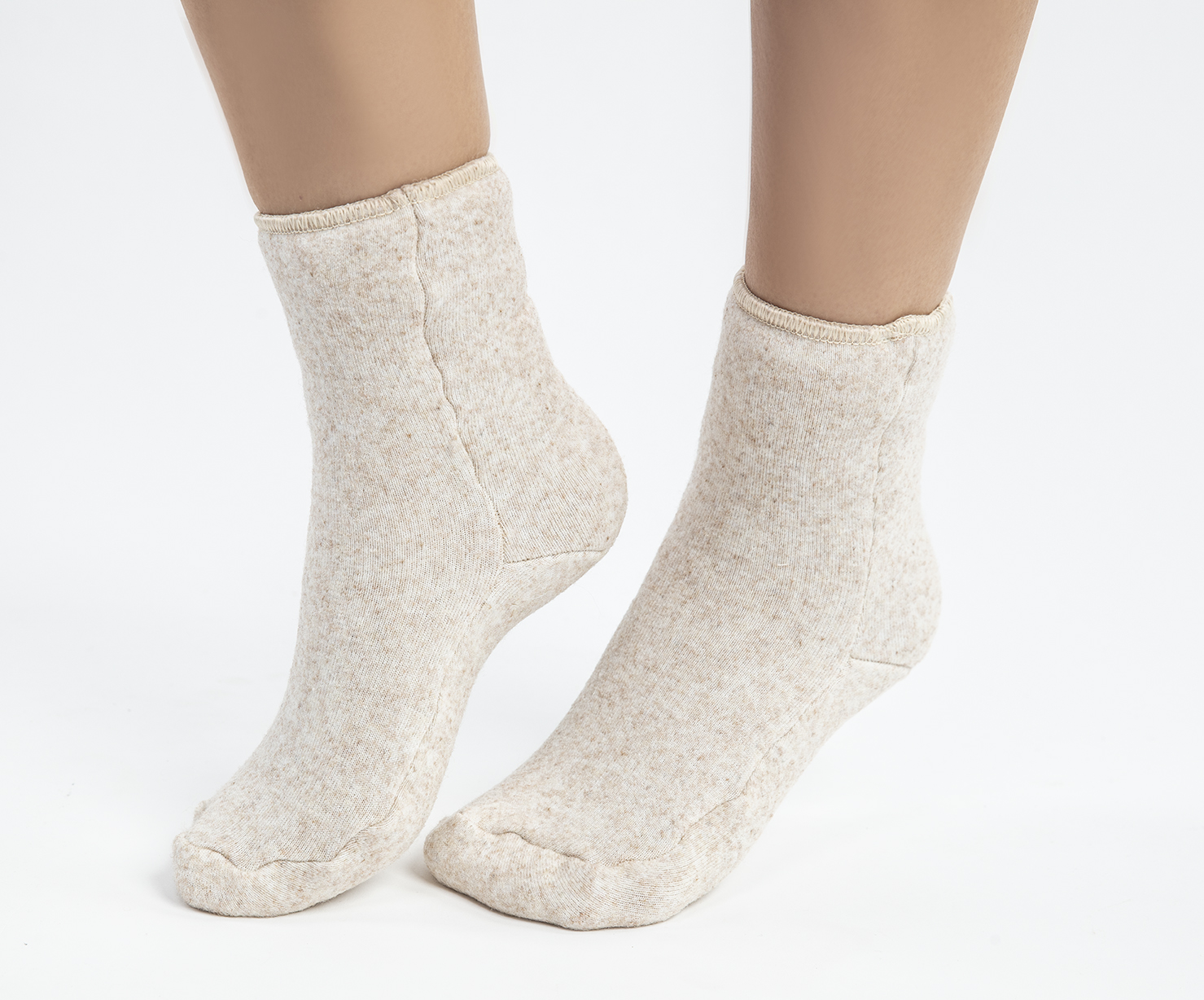 Носки меховые двойные (серый) вид 2