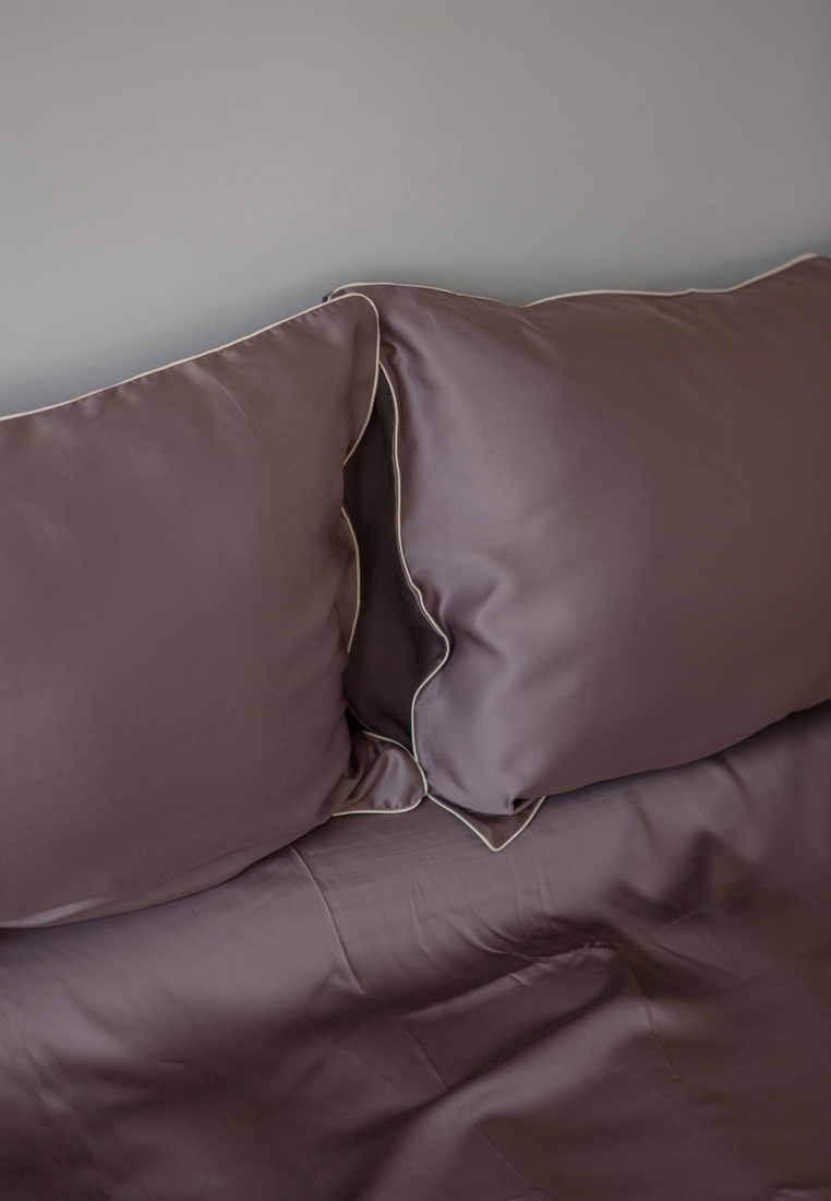 Комплект постельного белья "ТЕНСЕЛЬ", эвкалиптовое волокно, шоколадный/экрю вид 8