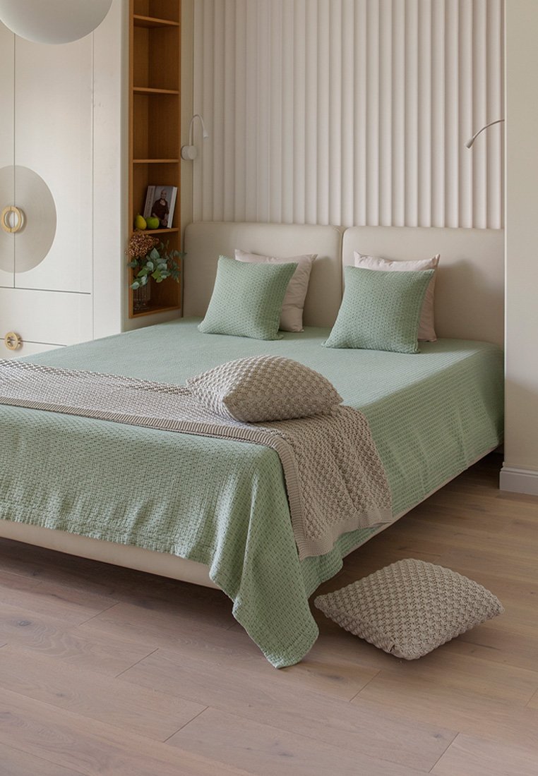 Покрывало "VEGAN", фисташковый