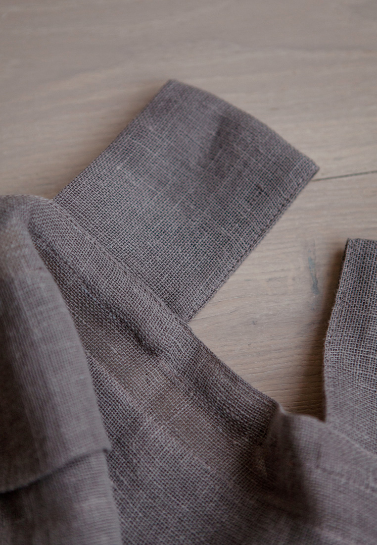 Штора со складками на петлях "МИСТРАЛЬ", р-р:140х295 см, 100% Лён, серая пейна вид 4