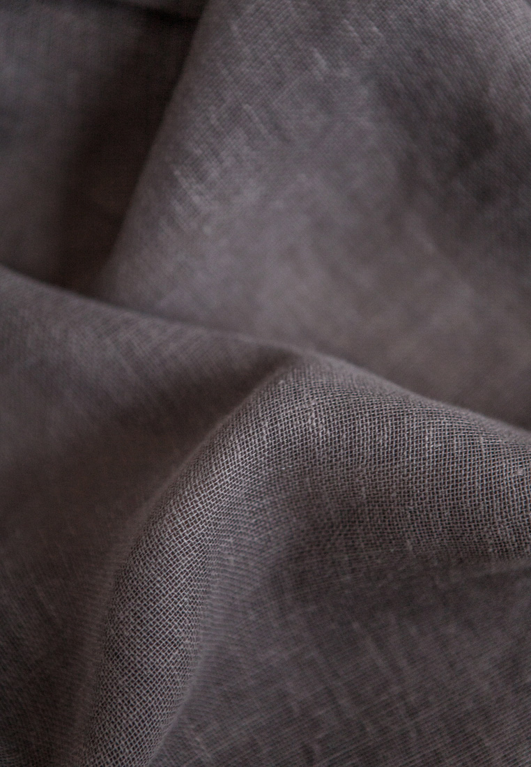 Штора со складками на петлях "МИСТРАЛЬ", р-р:140х295 см, 100% Лён, серая пейна вид 3