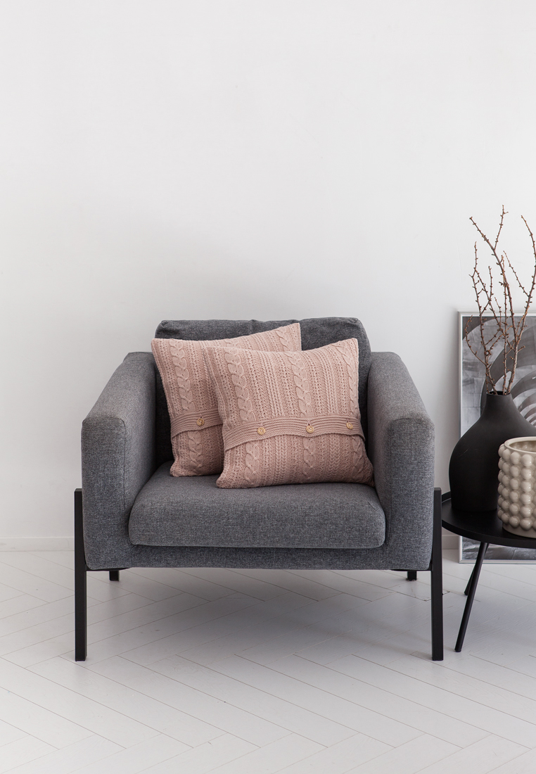 Наволочка "LUX 45",  розовое парфе, Португалия