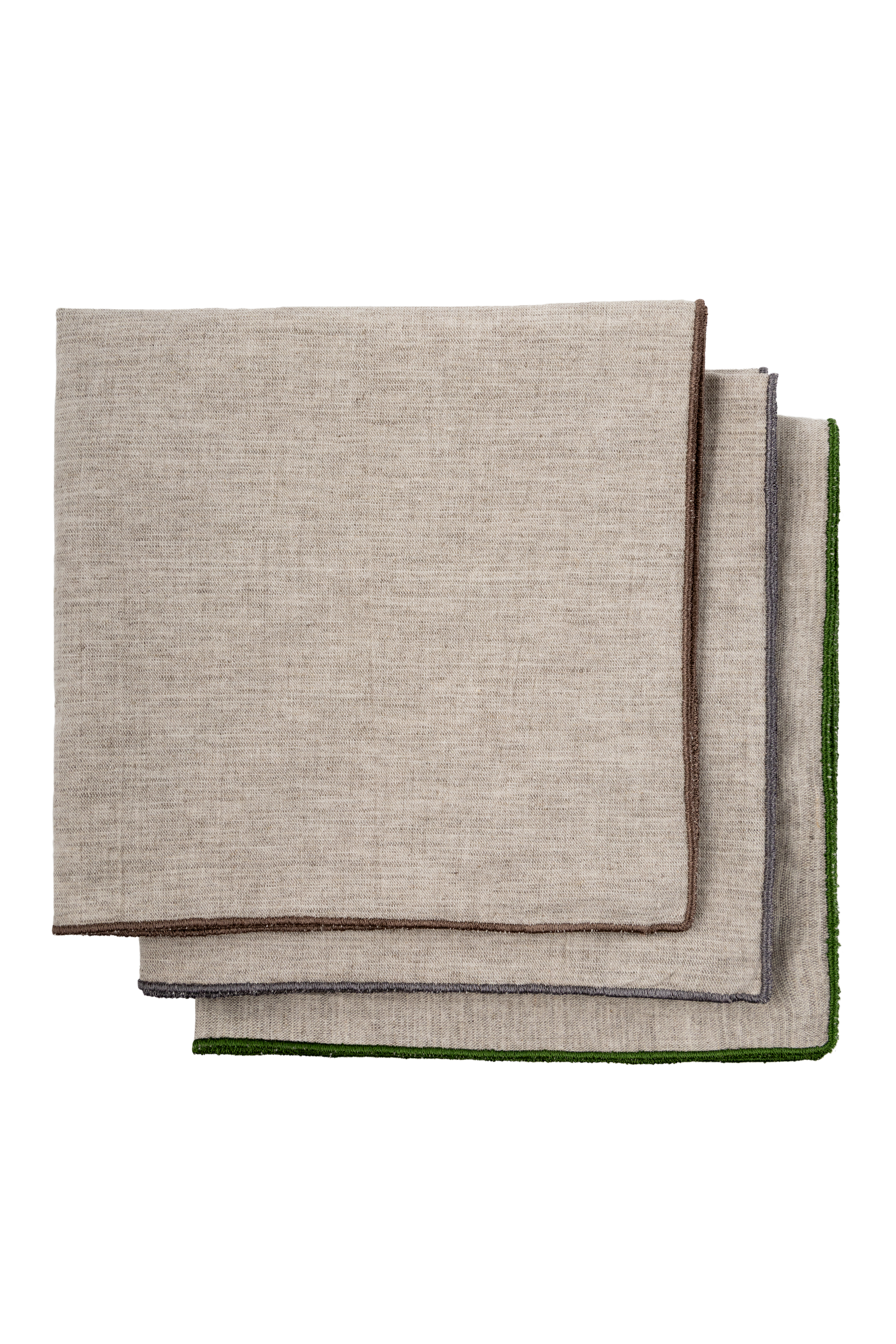 Сервировочная салфетка LINEN, р-р 40х40 см.,30% лён, 40% хлопок, 30% вискоза,натуральный/серый вид 3