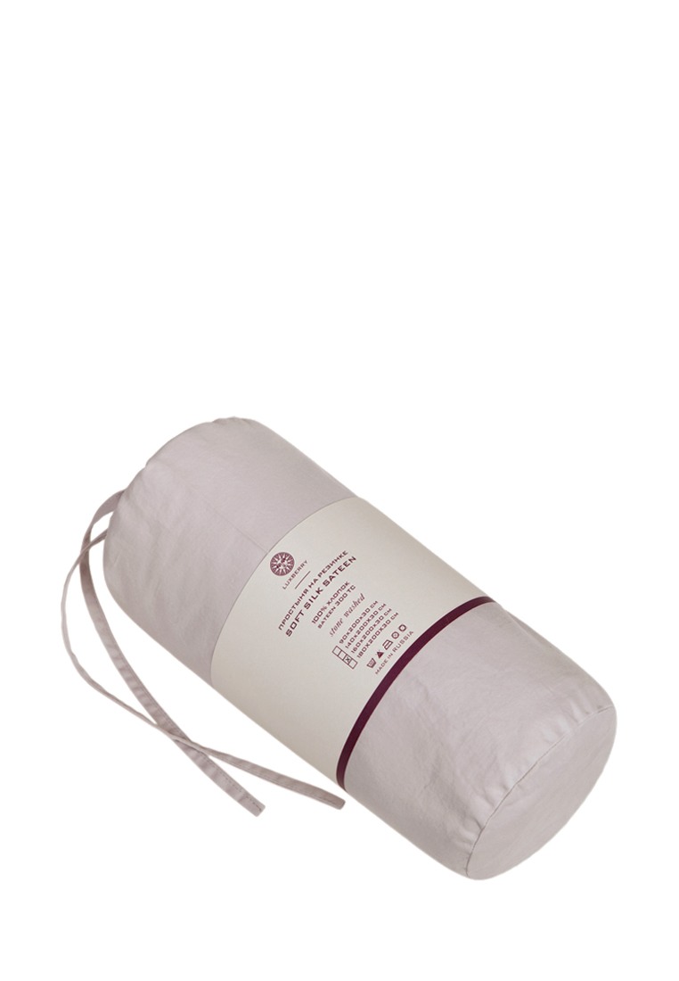 Простыня на резинке в тубусе, хлопок 100% софт сатин, дымчатый(s) вид 3