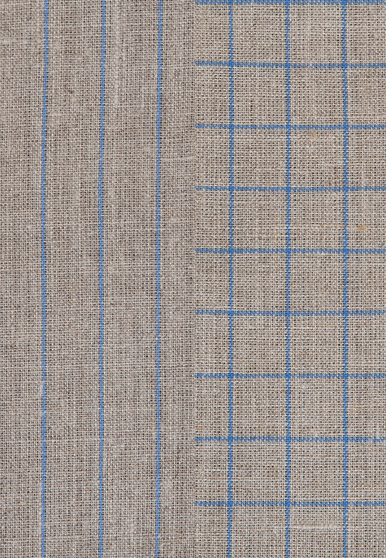 Комплект из 2-х полотенец "TIMELESS maxi" р-р: 2 х(50x70см), цвет:  натуральный/синий вид 2