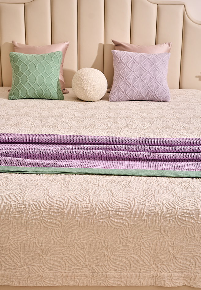 Плед с кантом  "TULIP", р-р: 150 х 200см, ТМ "Luxberry" цвет:фиалка/базилик вид 8