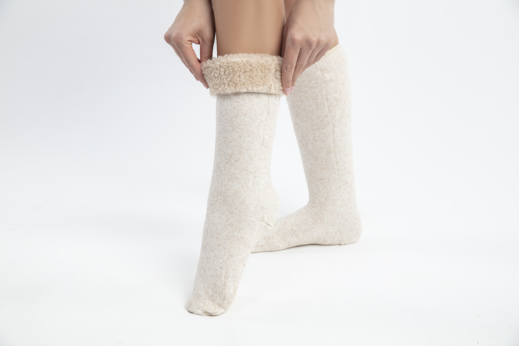 Гольфы меховые стрейч вид 4