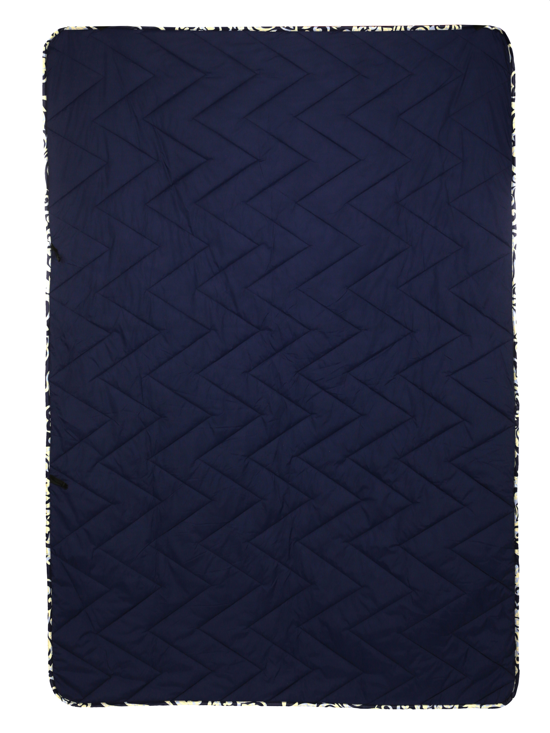 Плед для пикников и путешествий 140/200, синий принт вид 2