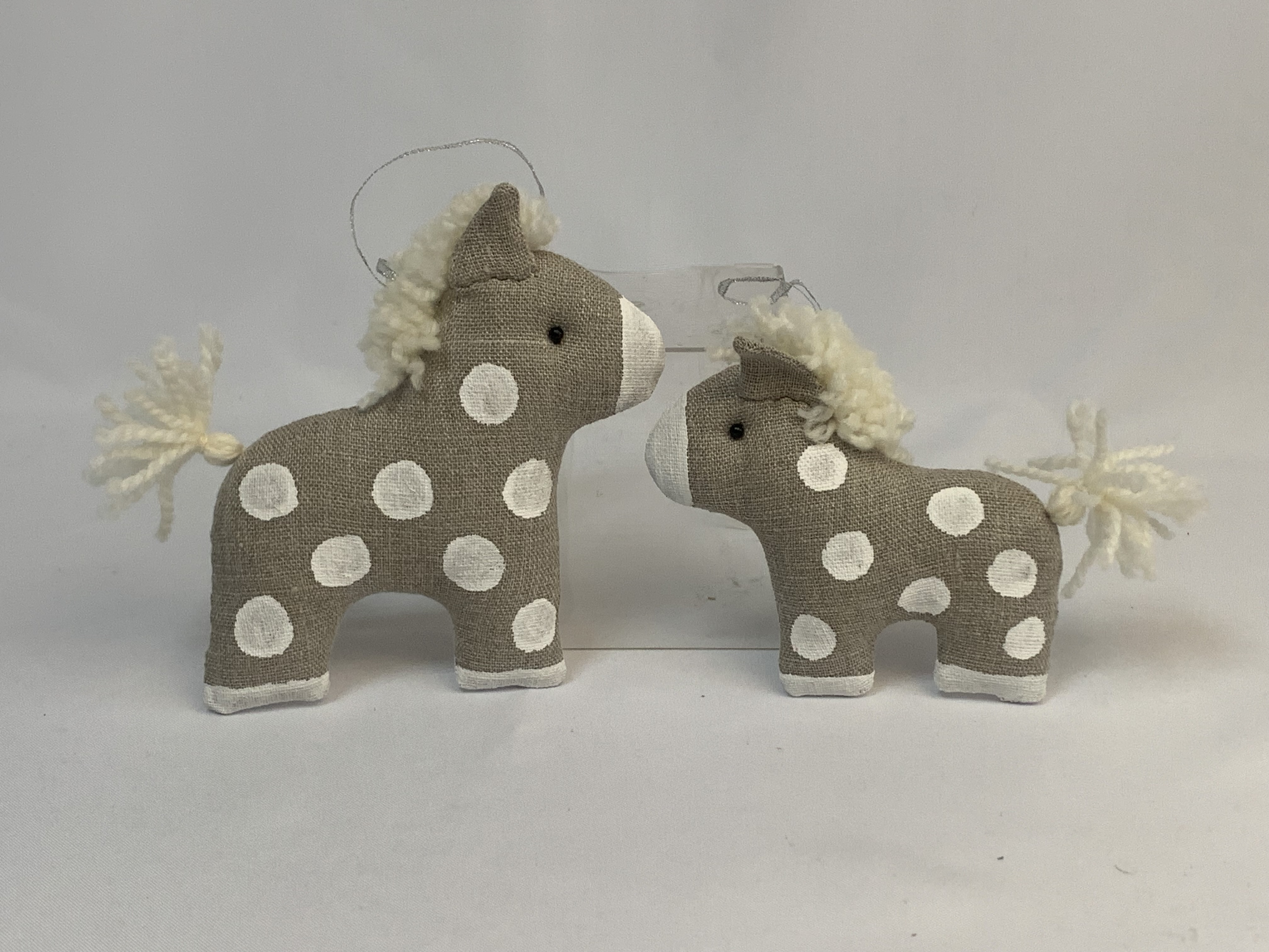 Лошадки на Елку в яблоках к-т (2шт.) (бол.13*13,мал.11*11)  Авторская игрушка для интерьера вид 2