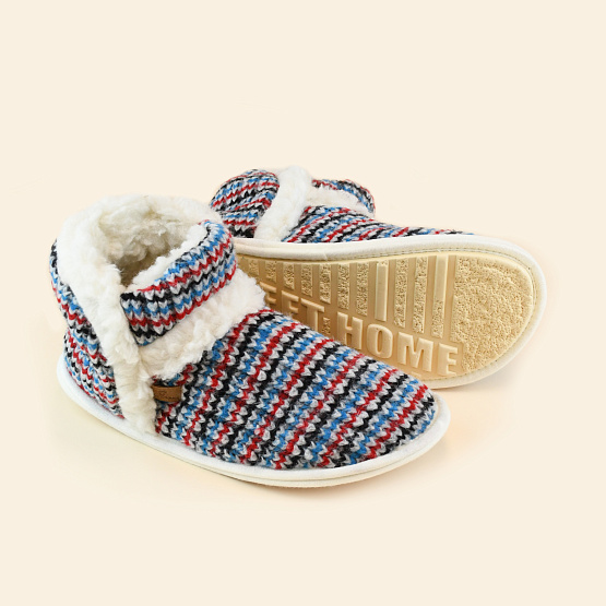 Туфли комнатные Белла (красно-синий) вид 3