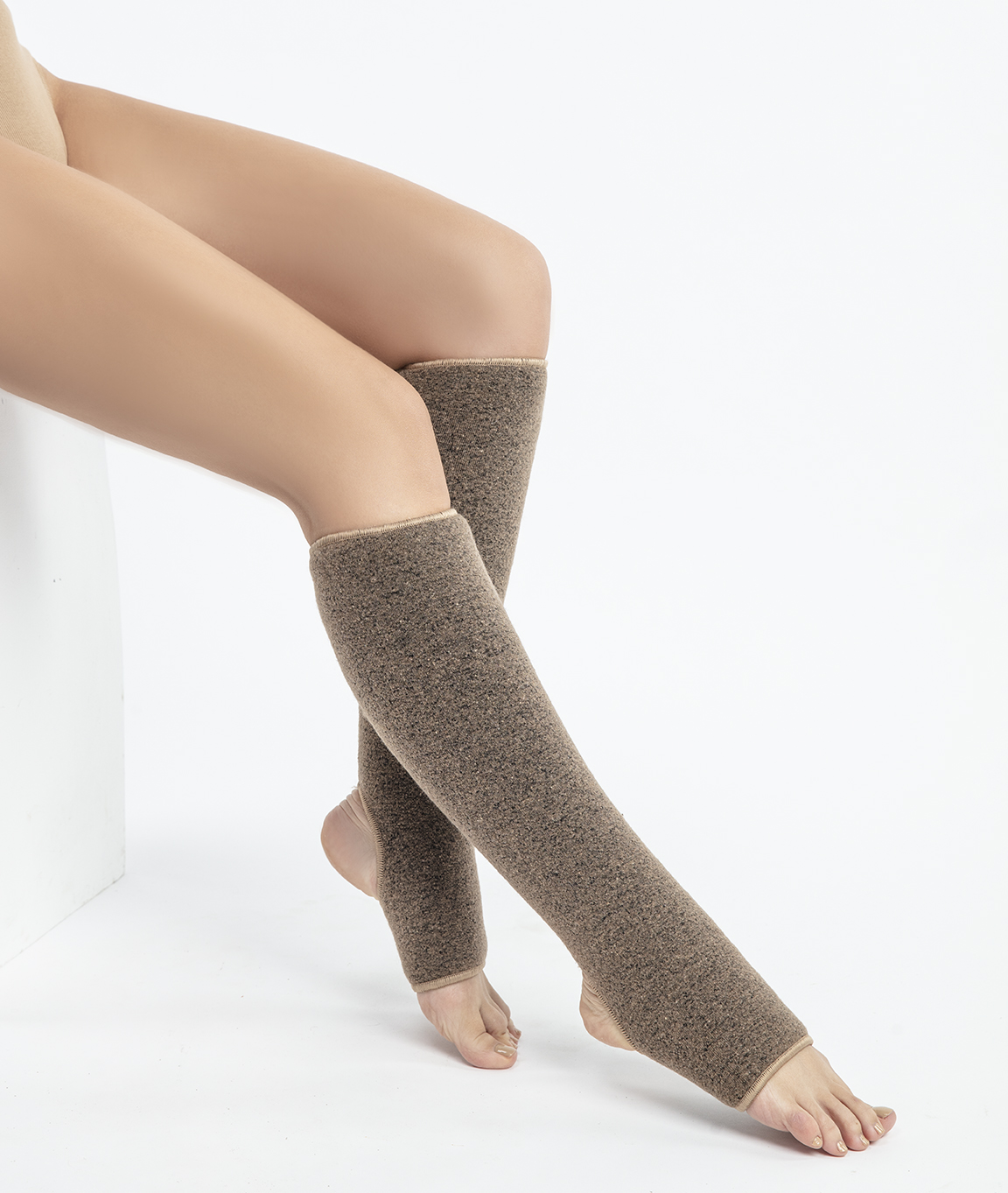 Гетры меховые стрейч, верблюд вид 5