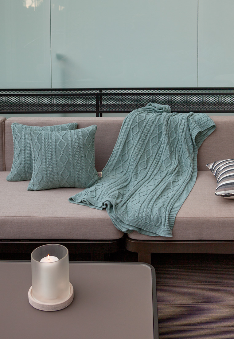 Плед "LUX 67", р-р: 150 х 200см, цвет: серо-зелёный