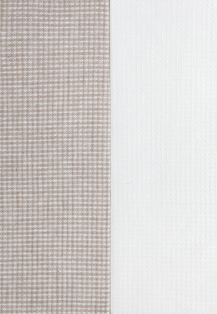 Комплект из 2-х полотенец "KITCHEN LINE" р-р: 2 х(45x70см), цвет: белый/льняной вид 2