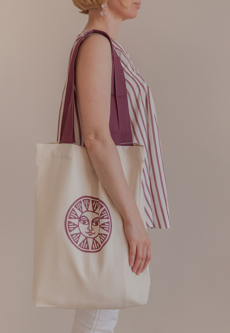 Сумка-шоппер LUXBERRY, 100% хлопок, stone washed вид 6