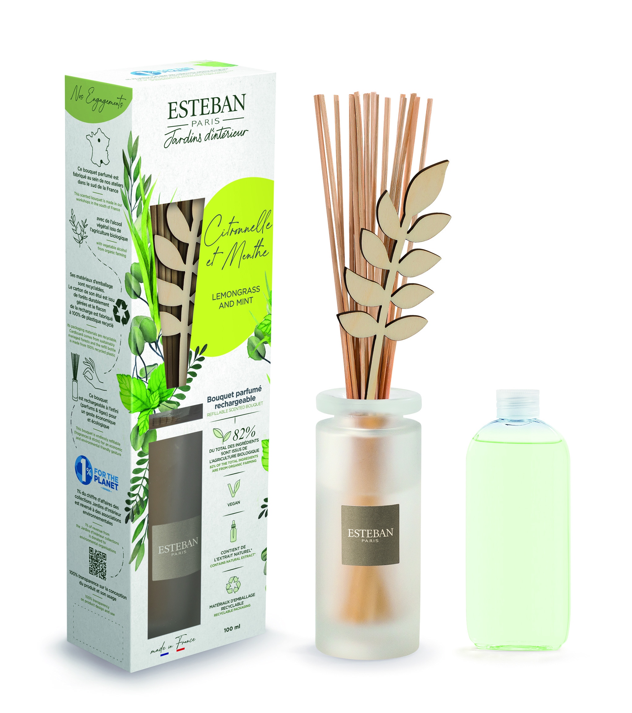 Аромадиффузор Лемонграсс и мята 100мл