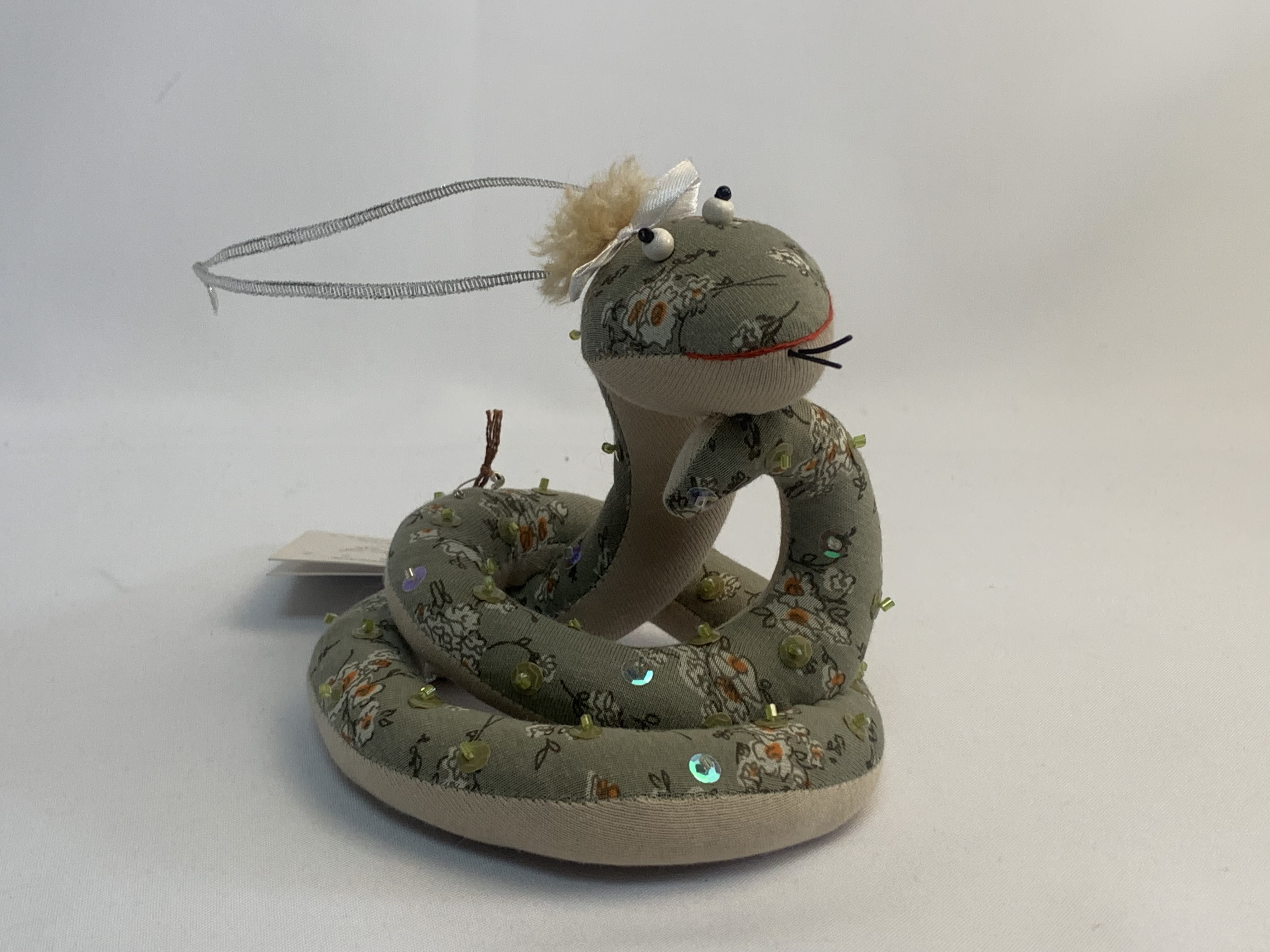 Змея Агния подвесная игрушка (10*12) Авторская игрушка для интерьера вид 5