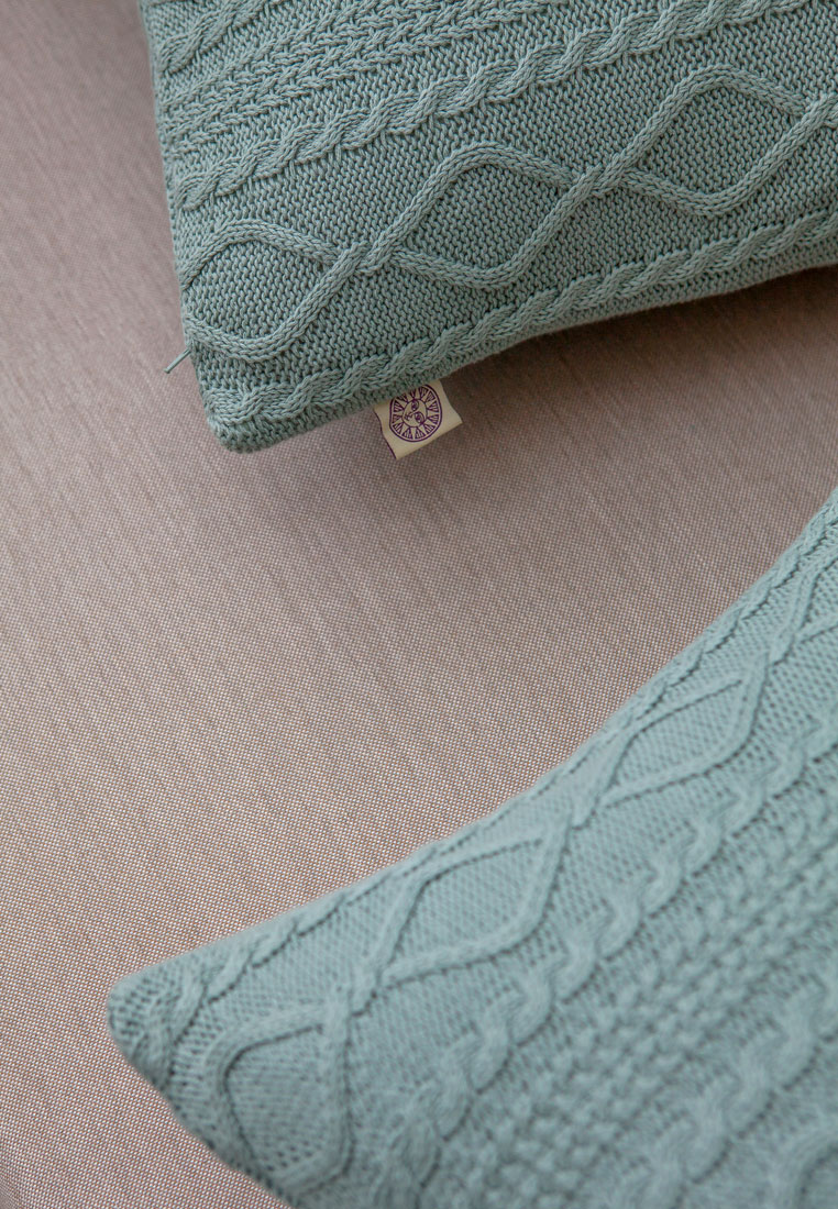 Наволочка  "LUX 67", р-р: 40х40 см, цвет: серо-зелёный вид 5