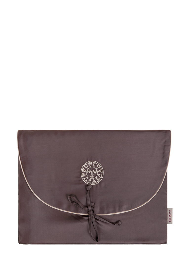 Комплект постельного белья "ТЕНСЕЛЬ", эвкалиптовое волокно, шоколадный/экрю вид 2