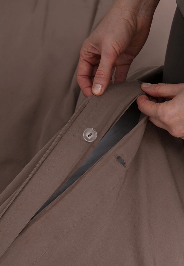 Пододеяльник "SOFT SATEEN", софт сатин, шоколадный вид 3