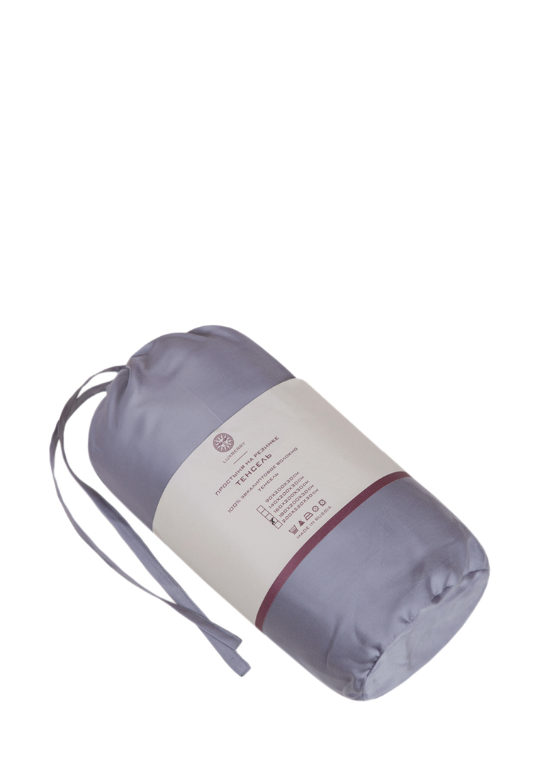 Простыня на резинке в тубусе, эвкалиптовое волокно 100%, холодная лаванда вид 4