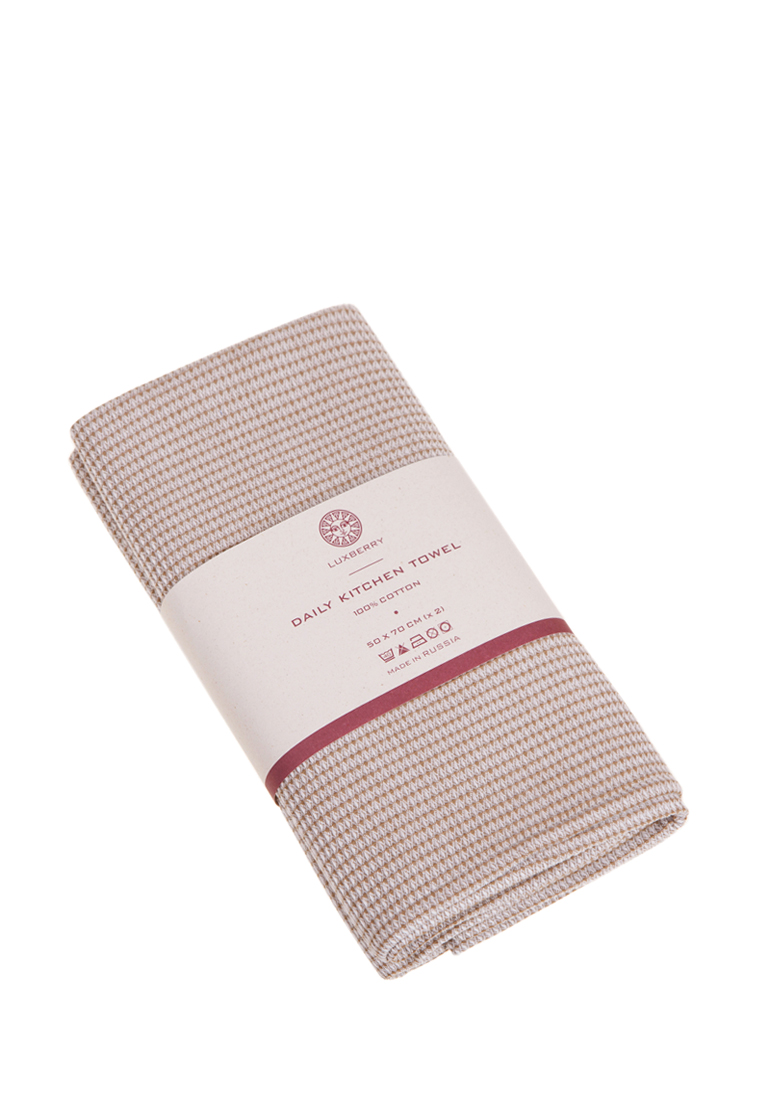 Набор кухонных полотенец "DAILY KITCHEN TOWEL" р-р: 2 х(50x70см), цвет: молочный шоколад вид 5
