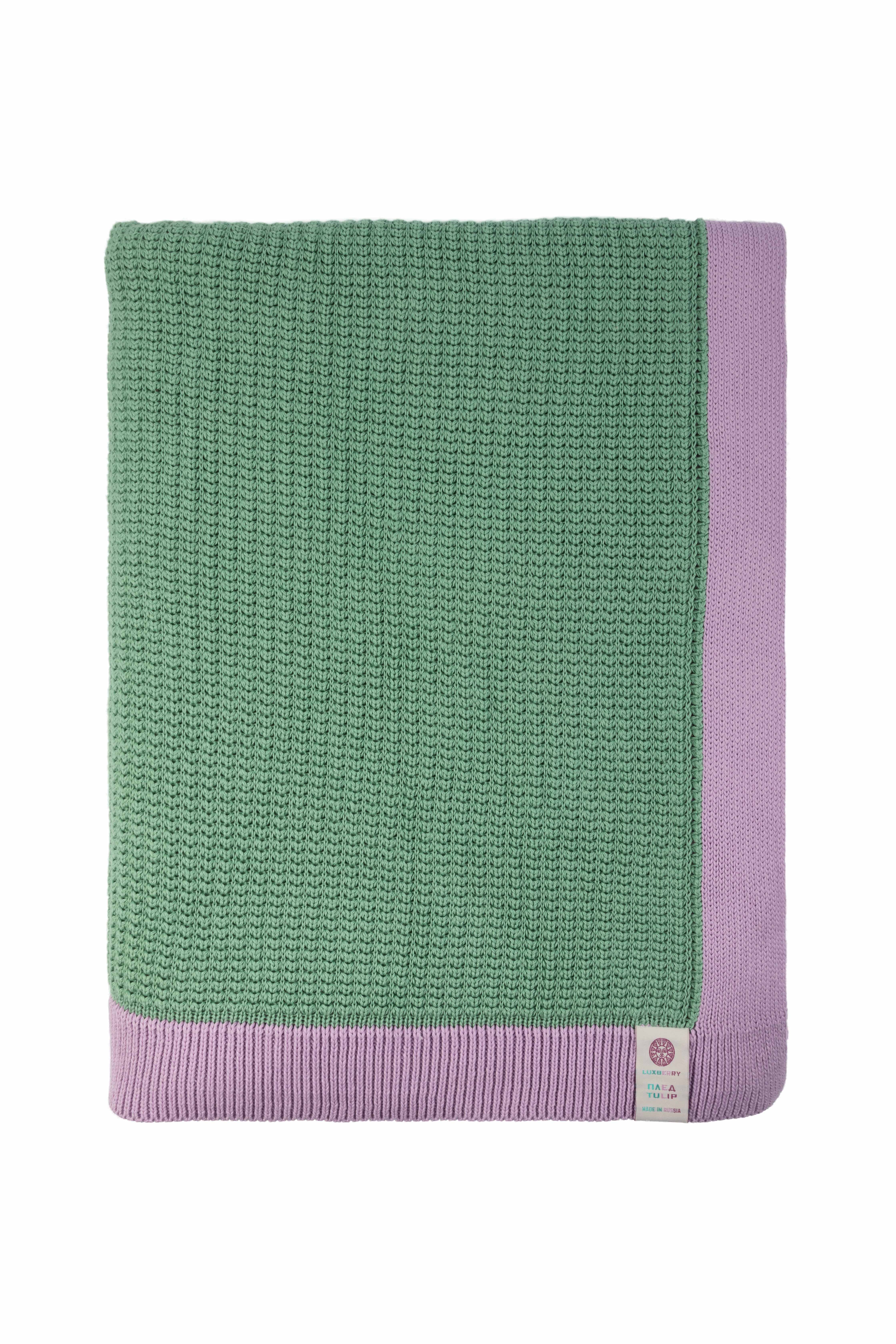 Плед с кантом  "TULIP", р-р: 150 х 200см, ТМ "Luxberry" цвет:базилик/фиалка вид 4