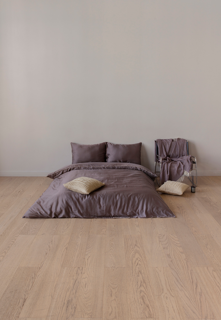 Простыня на резинке в тубусе, эвкалиптовое волокно 100%, шоколадный вид 2