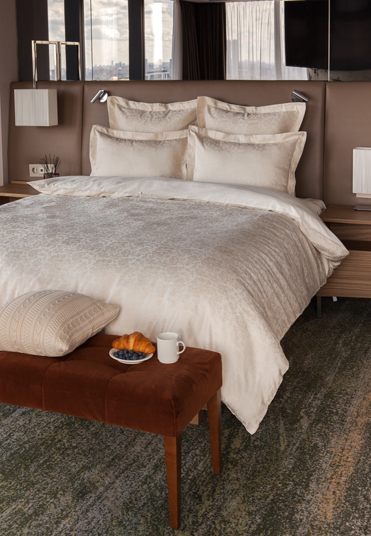 Пододеяльник "GOLDEN DAISY", сатин-жаккард, экрю вид 2