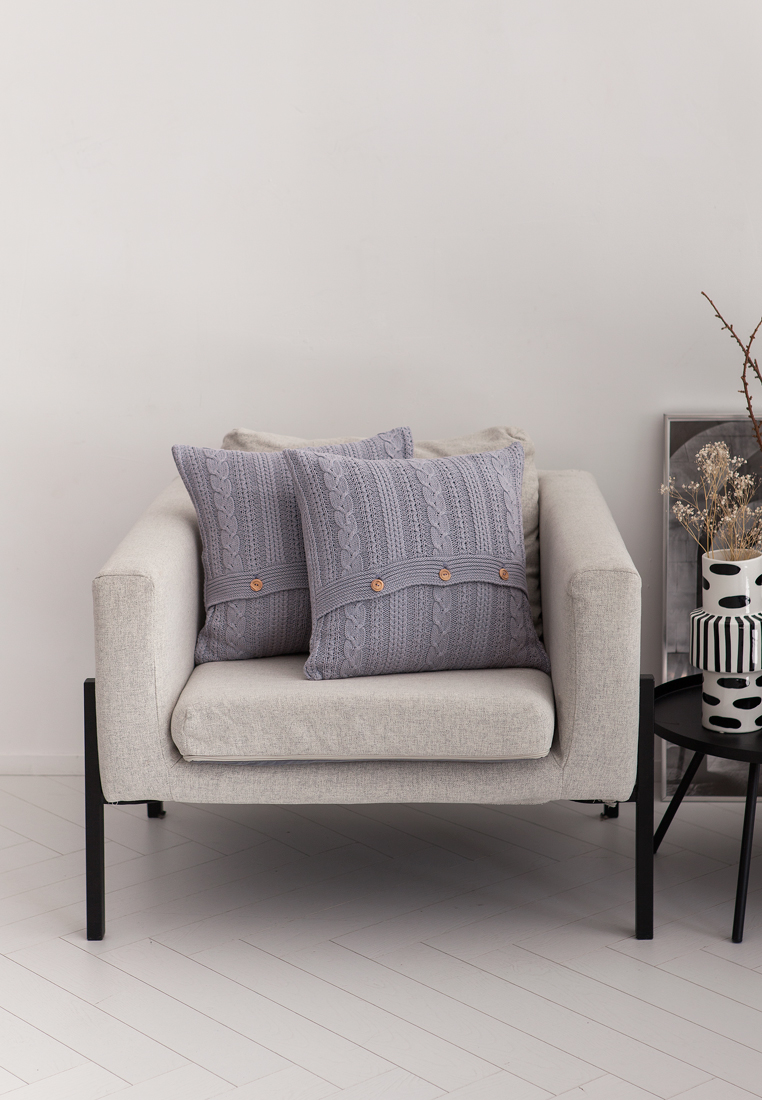 Наволочка "LUX 45",  васильковый лёд, Португалия