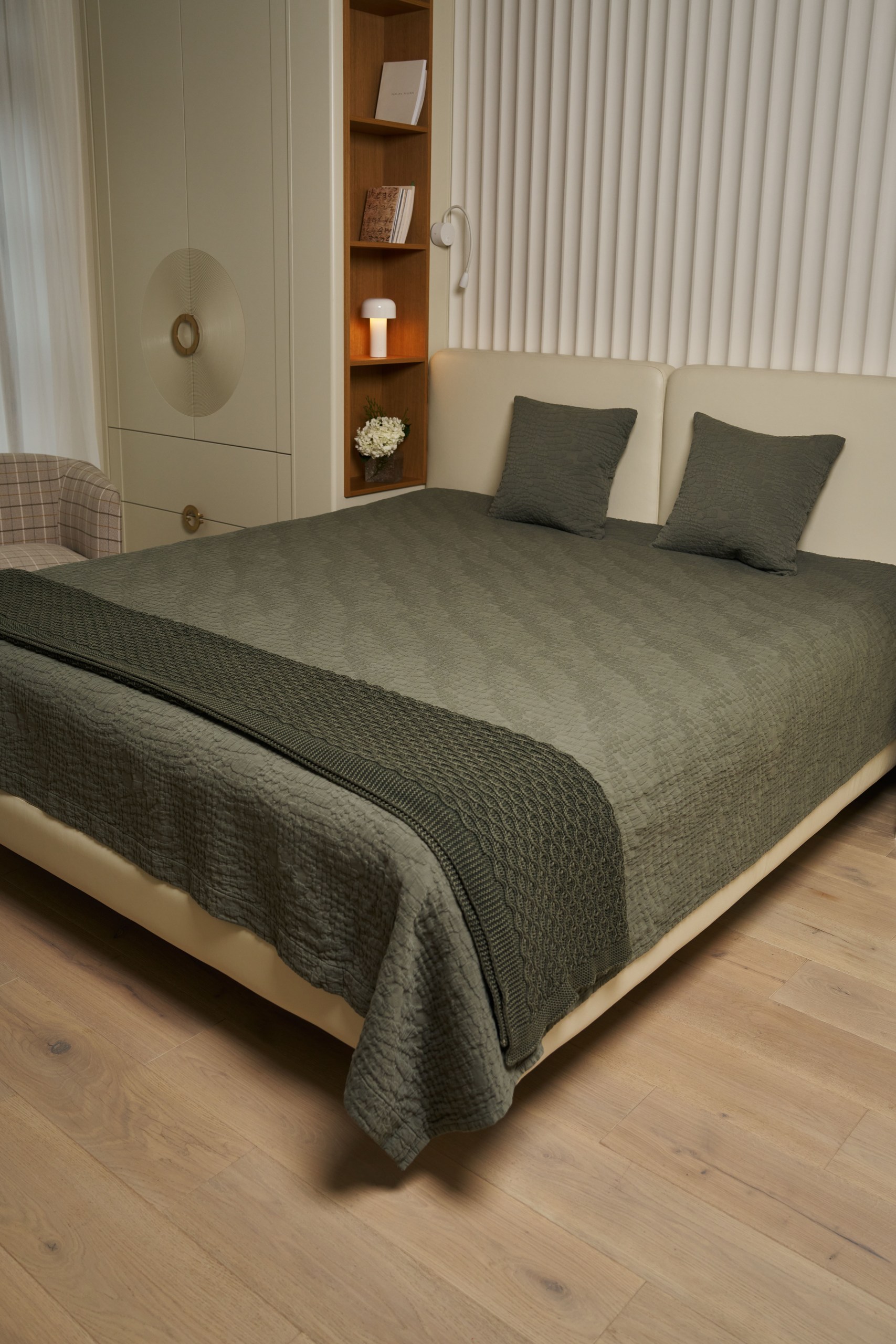 Покрывало "TREE BARK", зелёный