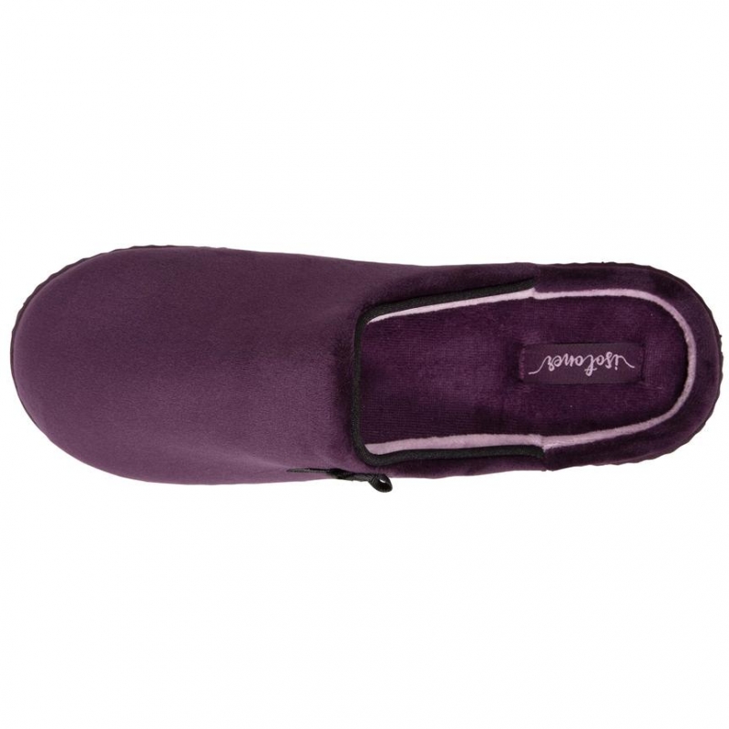 93870 Тапочки Эрго на резине  Баклажан/Aubergine вид 2