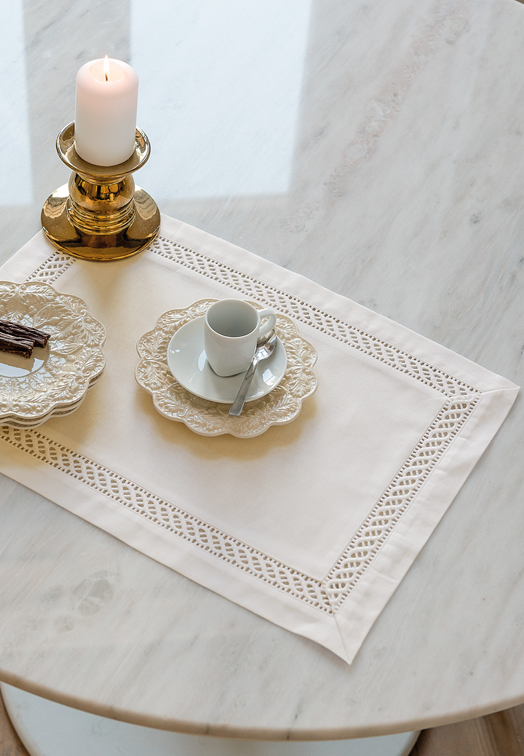 Декоративная салфетка "HOLIDAY", р-р: 35х50см, цвет: экрю вид 2