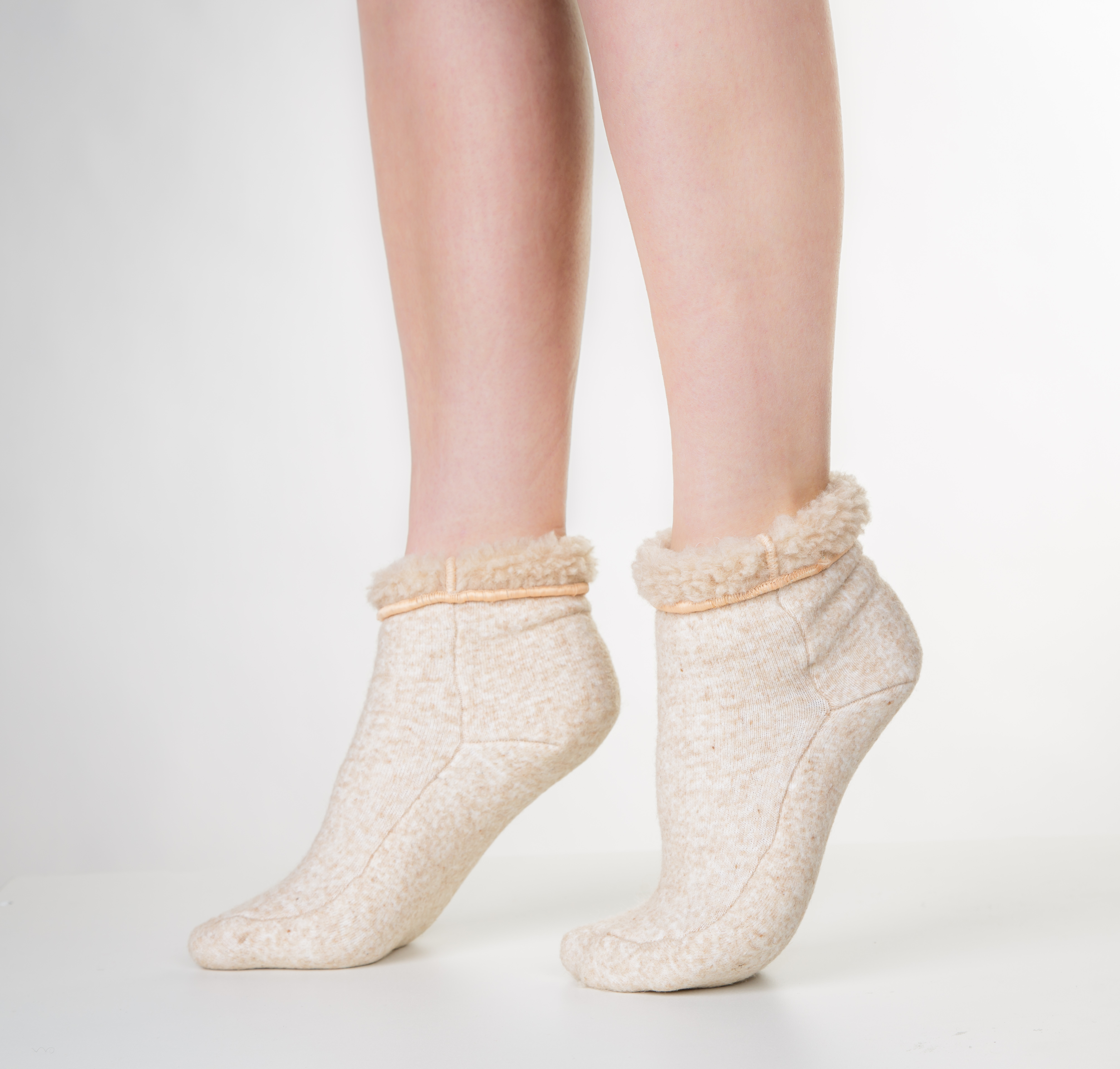 Носки меховые двойные (серый) вид 4