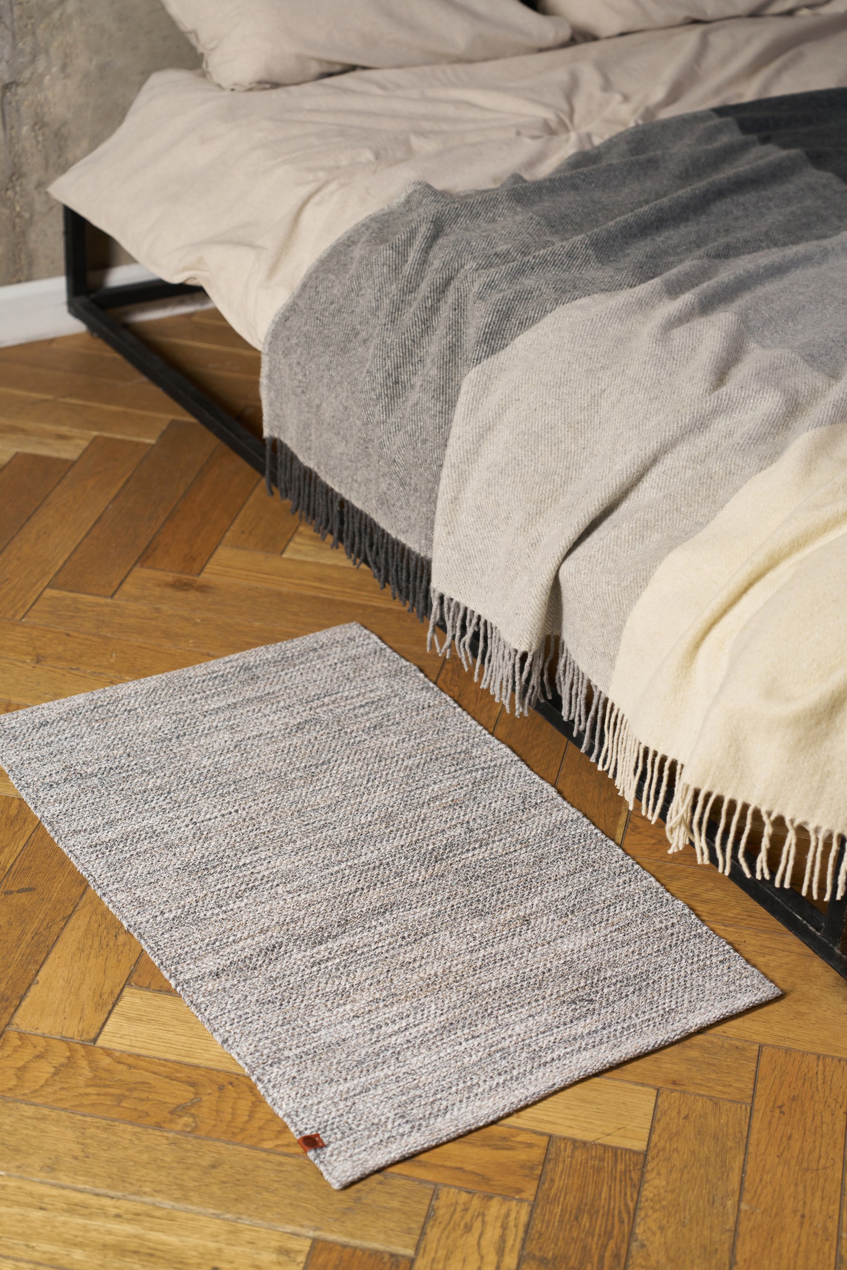 Коврик "RUSTIC", 85% хлопок, 15% полиэфир, р-р:60 х90 см, цвет: серый