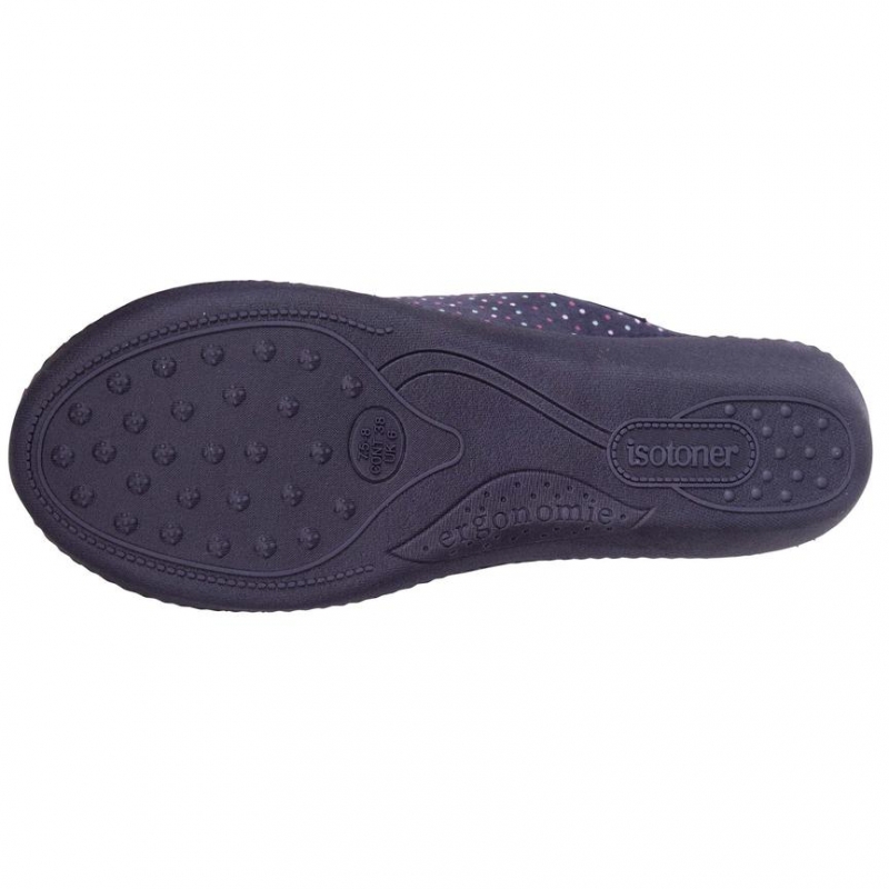 93863 Тапочки на танкетке Эрго на резине  Велюр Горох/Pois вид 4