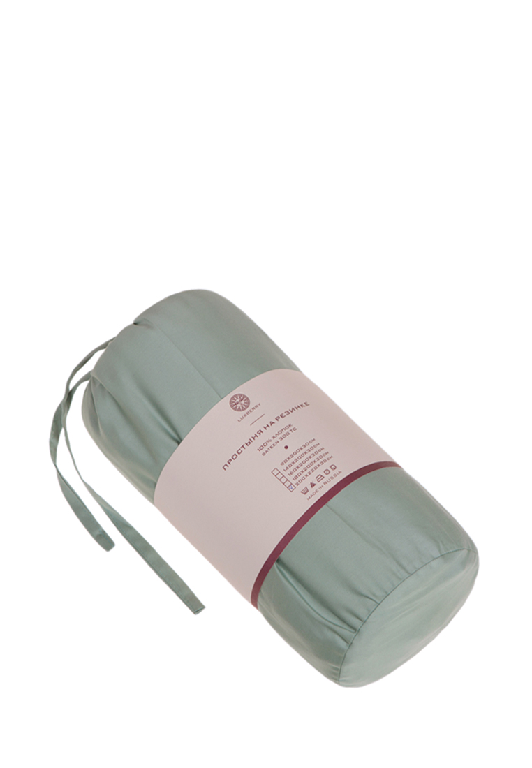 Простыня на резинке в тубусе, хлопок 100% сатин,  полынь вид 2